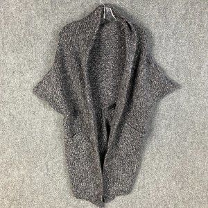 TCEC Cardigan Women's Small Medium S/M Knitted Gray Wool Blend Adults